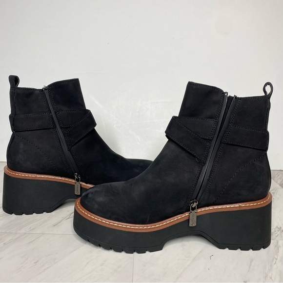 Blondo Giovani Black Nubuck Platform Heeled Boot 9M - Picture 6 of 14